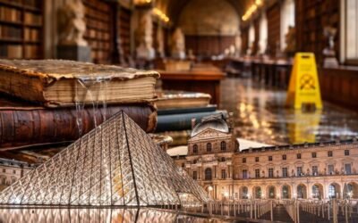 Biblioteca del Museo del Louvre y material documental histórico utilizado por investigadores