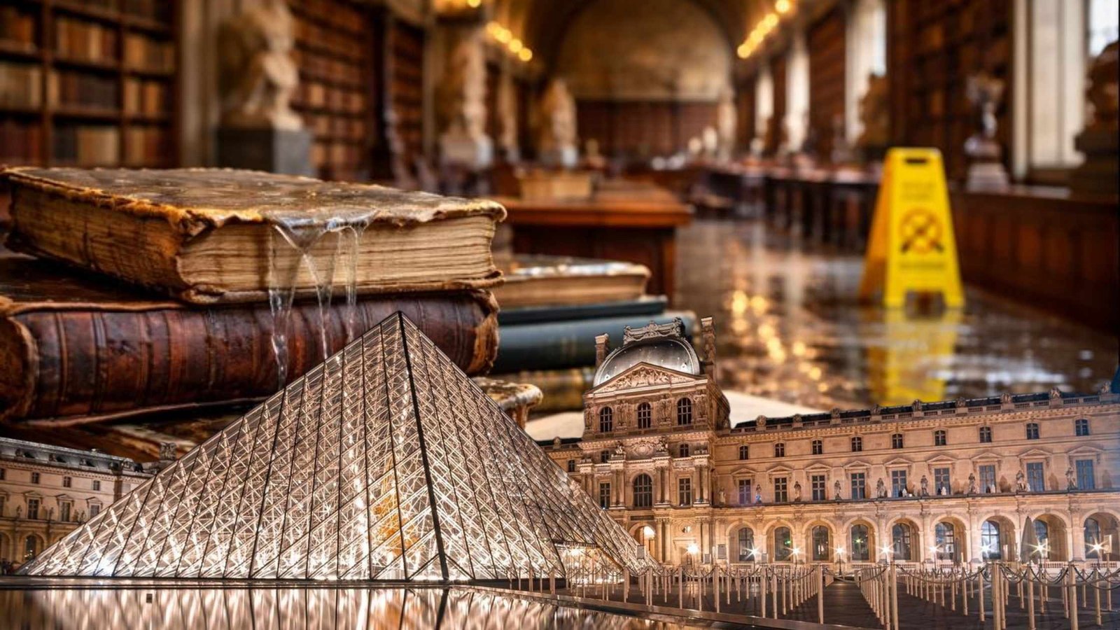 Biblioteca del Museo del Louvre y material documental histórico utilizado por investigadores