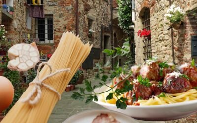 fondo de italia con comida italania que se convirtió en patrimonio inmaterial de la UNESCO