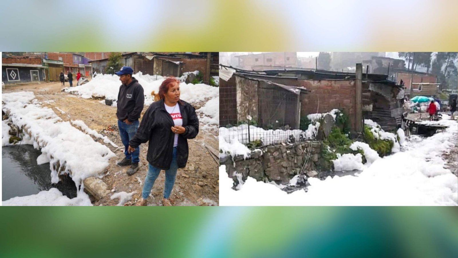 Espuma contaminante en Soacha afecta viviendas del sector Villa Esperanza