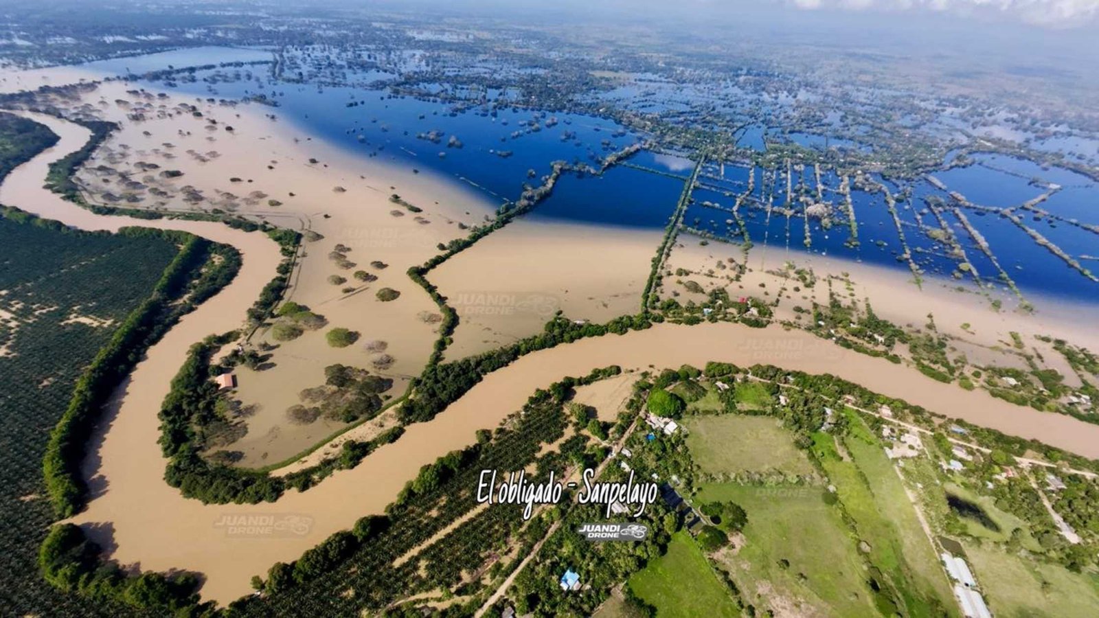 Rio Sinu aumenta caudal e inunda zonas rurales del departamento de Córdoba