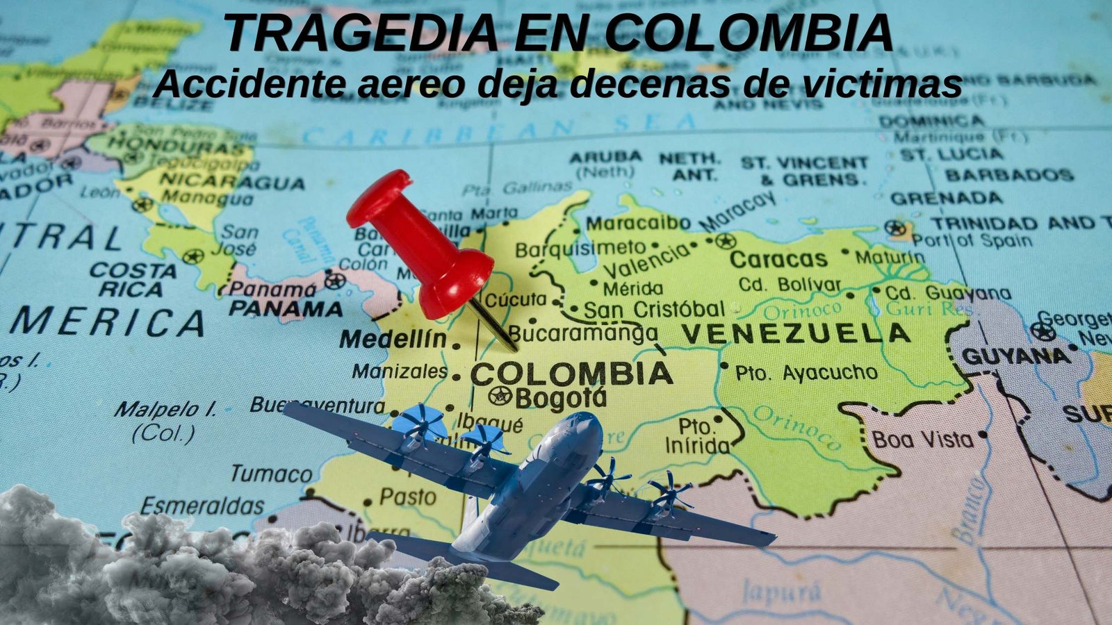 Accidente de avión militar en Colombia deja decenas de muertos